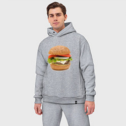 Мужской костюм оверсайз Гамбургер, цвет: меланж — фото 2