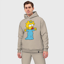 Мужской костюм оверсайз Maggie Simpson, цвет: миндальный — фото 2