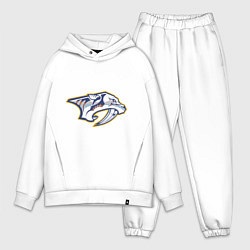 Мужской костюм оверсайз Nashville Predators, цвет: белый