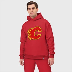 Мужской костюм оверсайз Calgary Flames, цвет: красный — фото 2