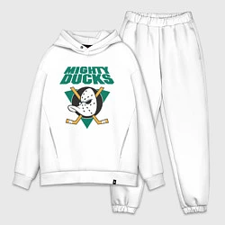 Мужской костюм оверсайз Anaheim Mighty Ducks, цвет: белый