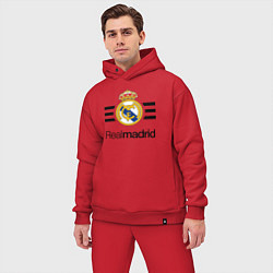 Мужской костюм оверсайз Real Madrid Lines, цвет: красный — фото 2