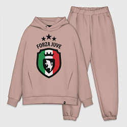 Мужской костюм оверсайз Forza Juventus цвета пыльно-розовый — фото 1