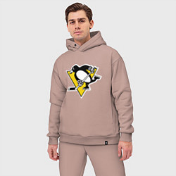 Мужской костюм оверсайз Pittsburgh Penguins: Malkin 71, цвет: пыльно-розовый — фото 2