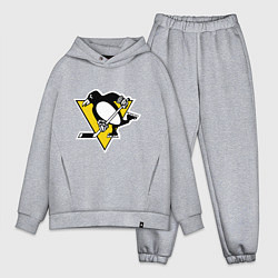 Мужской костюм оверсайз Pittsburgh Penguins: Malkin 71 цвета меланж — фото 1