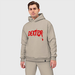 Мужской костюм оверсайз Dexter Blood, цвет: миндальный — фото 2