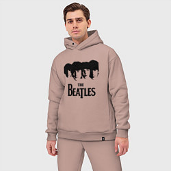 Мужской костюм оверсайз The Beatles: Faces, цвет: пыльно-розовый — фото 2