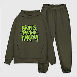 Мужской костюм оверсайз Bring me the horizon, цвет: хаки