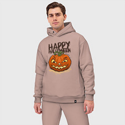 Мужской костюм оверсайз Happy halloween, цвет: пыльно-розовый — фото 2