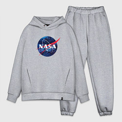 Мужской костюм оверсайз NASA: Cosmic Logo, цвет: меланж