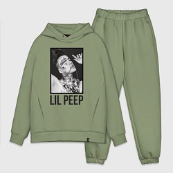 Мужской костюм оверсайз Lil Peep: Black Style, цвет: авокадо