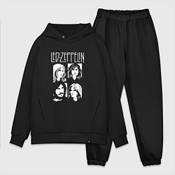 Мужской костюм оверсайз Led Zeppelin Band, цвет: черный