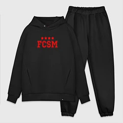 Мужской костюм оверсайз FCSM Club, цвет: черный