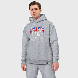 Мужской костюм оверсайз Queen UK, цвет: меланж — фото 2
