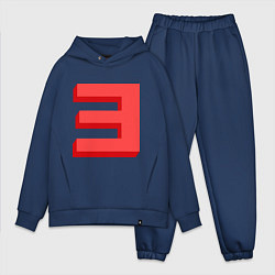 Мужской костюм оверсайз Eminem: Big E, цвет: тёмно-синий