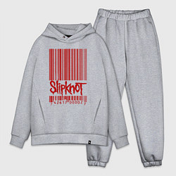 Мужской костюм оверсайз Slipknot: barcode цвета меланж — фото 1