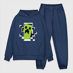 Мужской костюм оверсайз Crash Minecraft, цвет: тёмно-синий