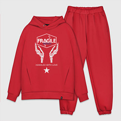 Мужской костюм оверсайз Fragile Express, цвет: красный