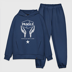 Мужской костюм оверсайз Fragile Express, цвет: тёмно-синий