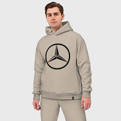 Мужской костюм оверсайз Mercedes-Benz logo, цвет: миндальный — фото 2
