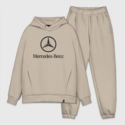 Мужской костюм оверсайз Logo Mercedes-Benz, цвет: миндальный
