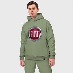 Мужской костюм оверсайз FIAT logo, цвет: авокадо — фото 2