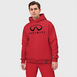 Мужской костюм оверсайз Infiniti logo, цвет: красный — фото 2