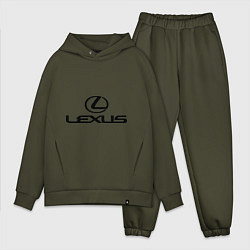Мужской костюм оверсайз Lexus logo, цвет: хаки