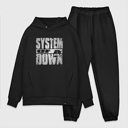 Мужской костюм оверсайз System of a Down, цвет: черный