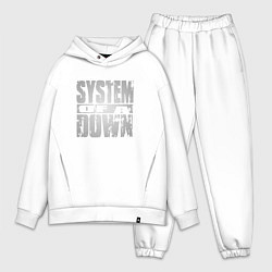 Мужской костюм оверсайз System of a Down, цвет: белый