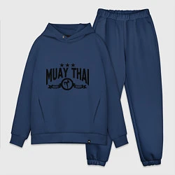 Мужской костюм оверсайз Muay thai boxing, цвет: тёмно-синий