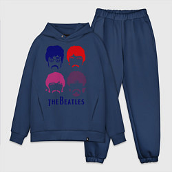 Мужской костюм оверсайз The Beatles faces, цвет: тёмно-синий