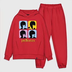 Мужской костюм оверсайз The Beatles: pop-art, цвет: красный