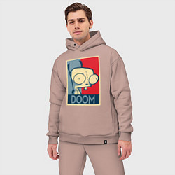 Мужской костюм оверсайз Doom Zim, цвет: пыльно-розовый — фото 2