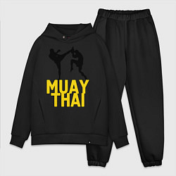 Мужской костюм оверсайз Muay Thai цвета черный — фото 1