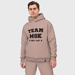 Мужской костюм оверсайз Team MSK est. 1147, цвет: пыльно-розовый — фото 2