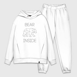 Мужской костюм оверсайз Bear Inside, цвет: белый