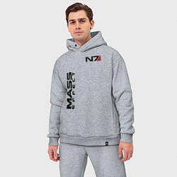 Мужской костюм оверсайз MASS EFFECT N7, цвет: меланж — фото 2