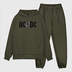 Мужской костюм оверсайз AC/DC, цвет: хаки