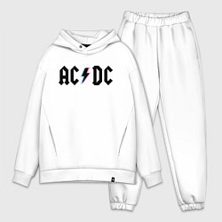 Мужской костюм оверсайз AC/DC, цвет: белый