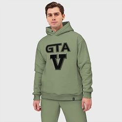 Мужской костюм оверсайз GTA 5, цвет: авокадо — фото 2