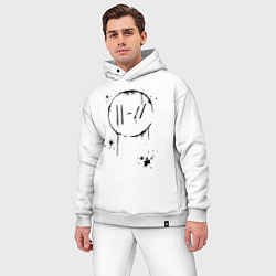 Мужской костюм оверсайз TWENTY ONE PILOTS TOP, цвет: белый — фото 2