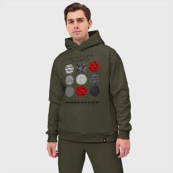 Мужской костюм оверсайз TOP: Blurryface, цвет: хаки — фото 2