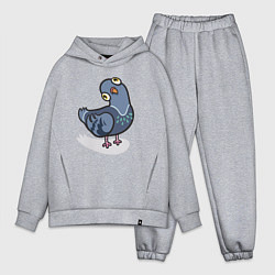 Мужской костюм оверсайз Удивленный голубь