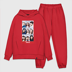 Мужской костюм оверсайз TWICE, цвет: красный