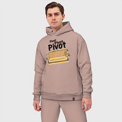 Мужской костюм оверсайз Pivot, Pivot, Pivot, цвет: пыльно-розовый — фото 2