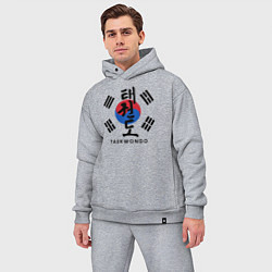 Мужской костюм оверсайз Taekwondo, цвет: меланж — фото 2