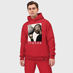 Мужской костюм оверсайз Kobe - RIP Legend, цвет: красный — фото 2