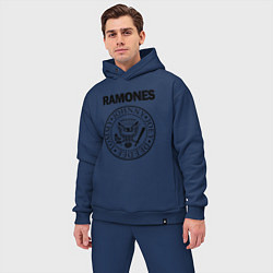 Мужской костюм оверсайз RAMONES, цвет: тёмно-синий — фото 2