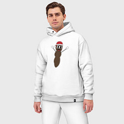 Мужской костюм оверсайз Мистер Говняшка, цвет: белый — фото 2